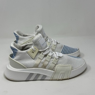 Adidas EQT Bask ADV Sneakers Shoes Womens 8 White Blue Knit Basketball 2017