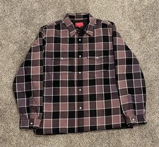 Supreme Quilted Faded Plaid Shirt Black FW18 Large