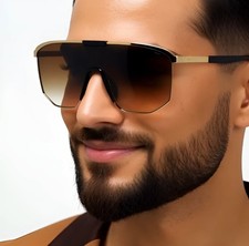 Gradient Brown Lens Sunglasses Sunny Beach Glasses Large Big Frame Sunglasses