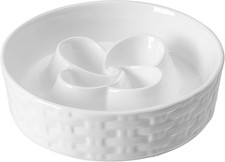 Slow Feeder Dog Bowls, Non Slip Ceramic Dog Bowl with Silicone Base, Slow Eating