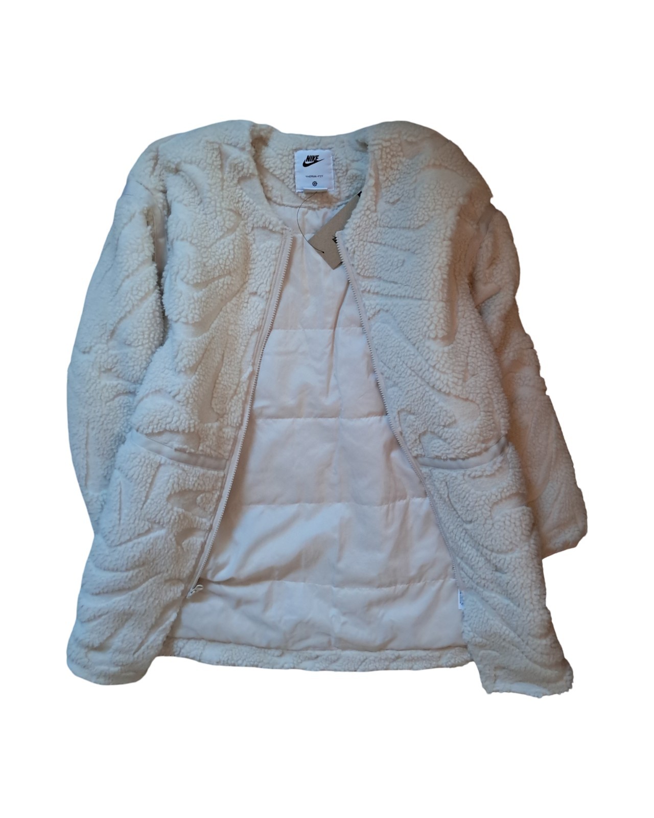 SACAI X NIKE Nike Giacca Donna Loose Fit Pile Alto FV8025 104 Marrone Orewood Chiaro