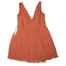 Azazie Kyla Bridesmaid dress Sz A2 0 Coral Pink Mai Tai Bust 48" Waist 42.5" NEW