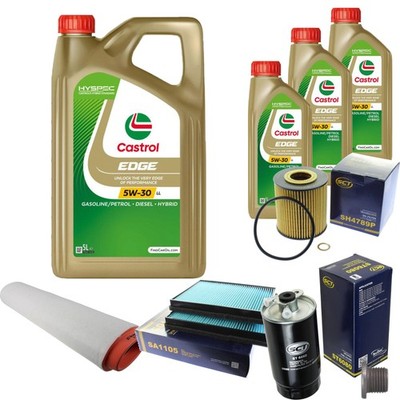 SCT Inspektionspaket 8L Castrol EDGE Titanium FST 5W-30 LL für BMW 5er Touring
