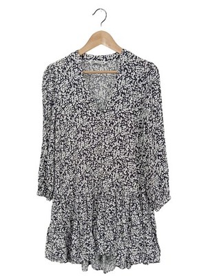ZARA Vestido tipo blusón Mujeres Vestido Talla EU 38 negro-blanco