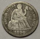 1890 - Seated Liberty Dime - Exact Coin Imaged #SL136