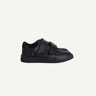 Scarpe Kickers per bambini in pelle nera con suola piatta EU 27 UK 9