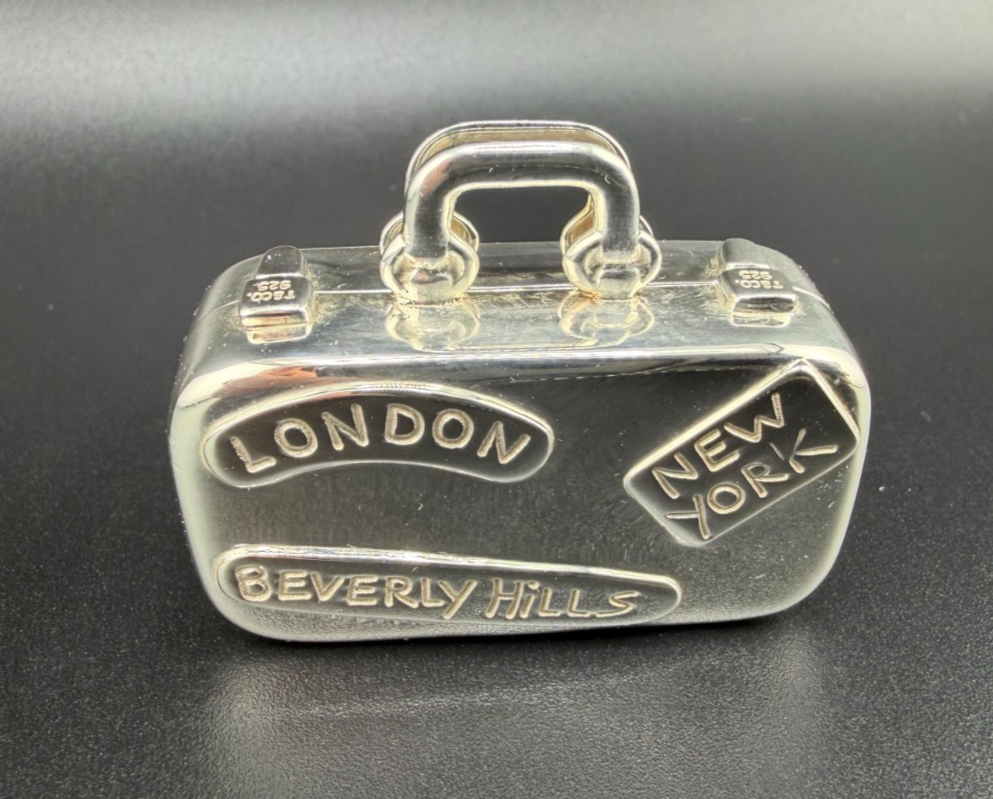 TIFFANY & CO. STERLING SILVER 925 LUGGAGE SUITCASE PILL BOX