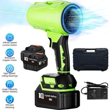 Portable Electric Cordless Leaf Blower Handheld Mini Turbo Blower w/ 2 Batteries