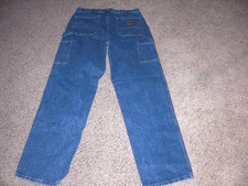 CARHARTT Blue pure cotton B13 denim CARPENTER JEANS measures 34x34