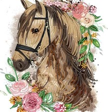 SENQAO Diamond Painting Kits for Adults, 5D Special Shape Art horse