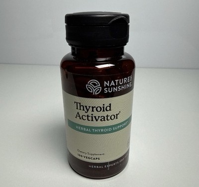Nature's Sunshine Thyroid Activator, 100 Capsules, Herbal Thyroid Support - New