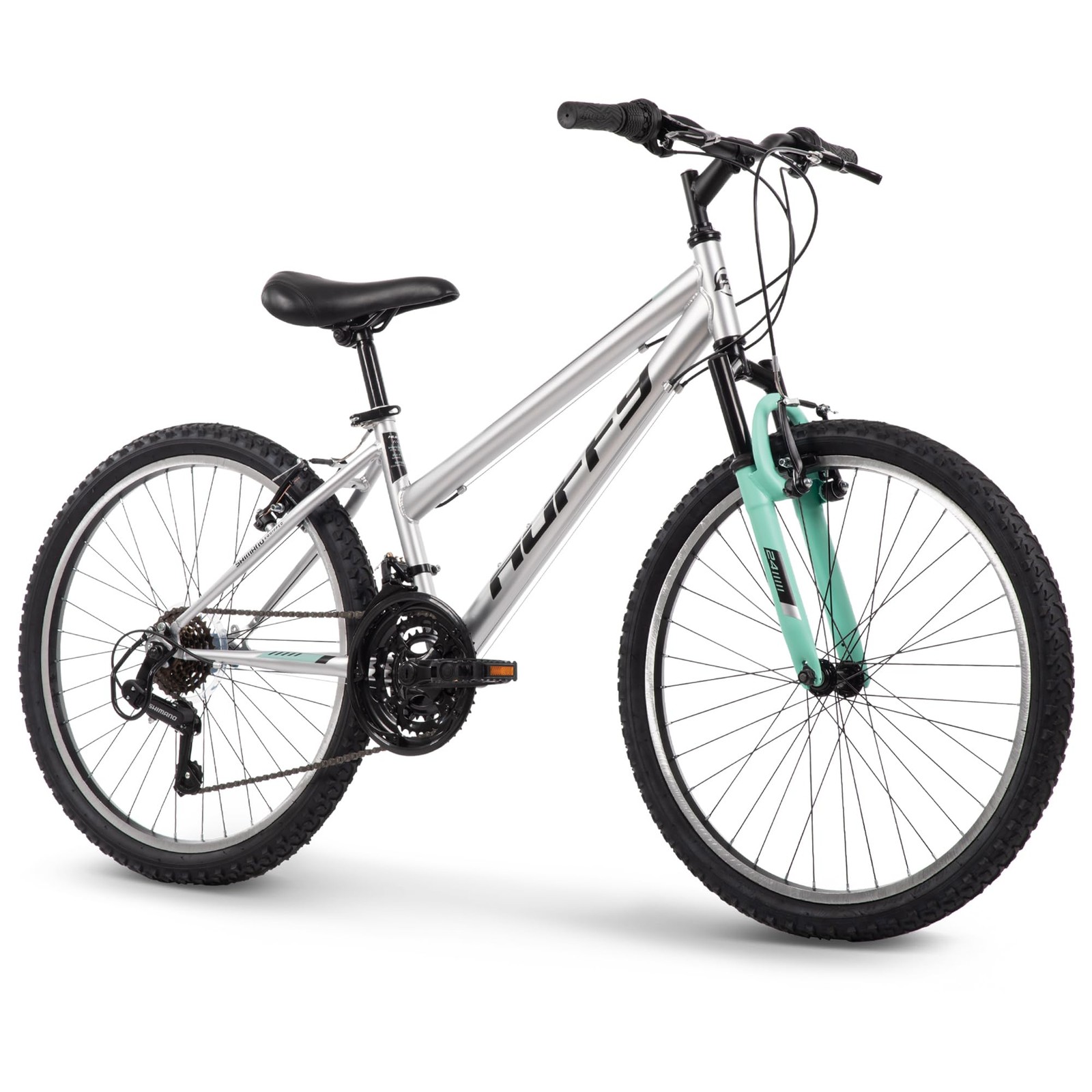 Huffy Stone Mountain Womens 24 Inch Mountain Bike, Metallic 