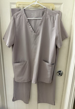 FIGS Slate Scrub Set Casma Top XL Kade Cargo Pants L Regular Women s NEVER WORN