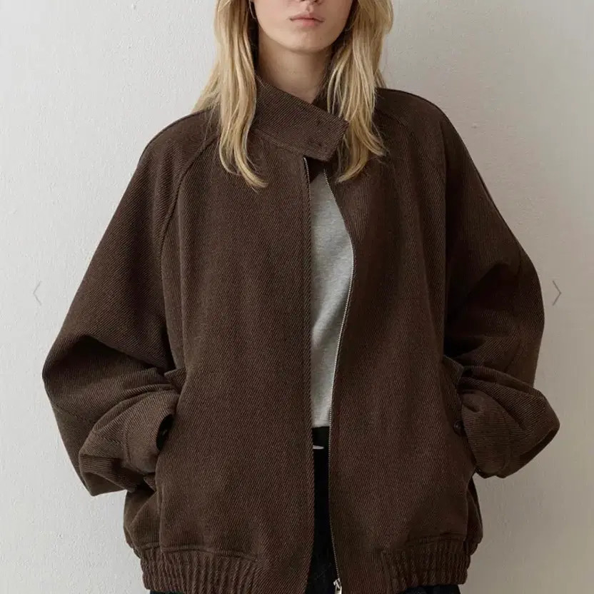 Facade Pattern Overfit Wool Bomber Jacket - Excel… - image 4