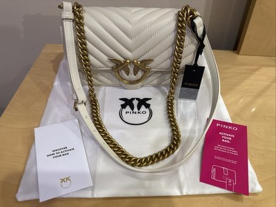 Pinko Bag Authentic Brand New borsa mini chevron avorio