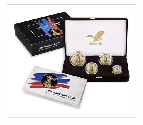 1776 - 2026 American Eagle Gold Proof Four Coin Set - Pre-Sale