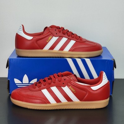 Adidas Samba OG Men's Size 8 Athletic Shoes Red White Soccer Footwear Sneakers