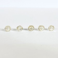 Perles De Diamant Off White 5-6 Mm 5 Pcs Grand Éclat Et Lustre Certifié ! Bijoux