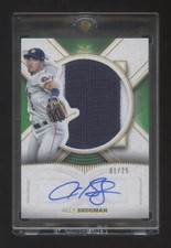 2021 TOPPS DEFINITIVE ALEX BREGMAN AUTOGRAPH JUMBO PATCH JERSEY #ED 01/25 MINT