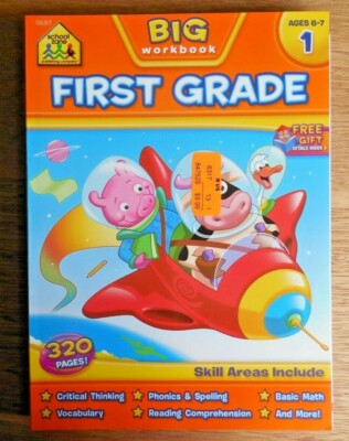 School Zone ''BIG'' Workbook First Grade: Math*Reading*Vocab*Home School Ages 6-7