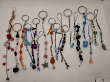 19 Beautiful BEADED Key Chains 2 styles/colors, One Of A Kind UNIQUE - US Maker