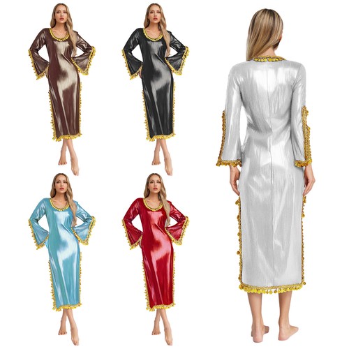 Mujeres Elástico Folclórico Egipcio Baile del Vientre Saidi Abaya Disfraz de Actuación - Imagen 5 de 59