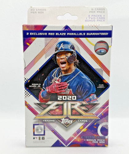 2020 Topps Fire Baseball Sealed Hanger Box - 2 Exclusive Red Blaze Parallels!