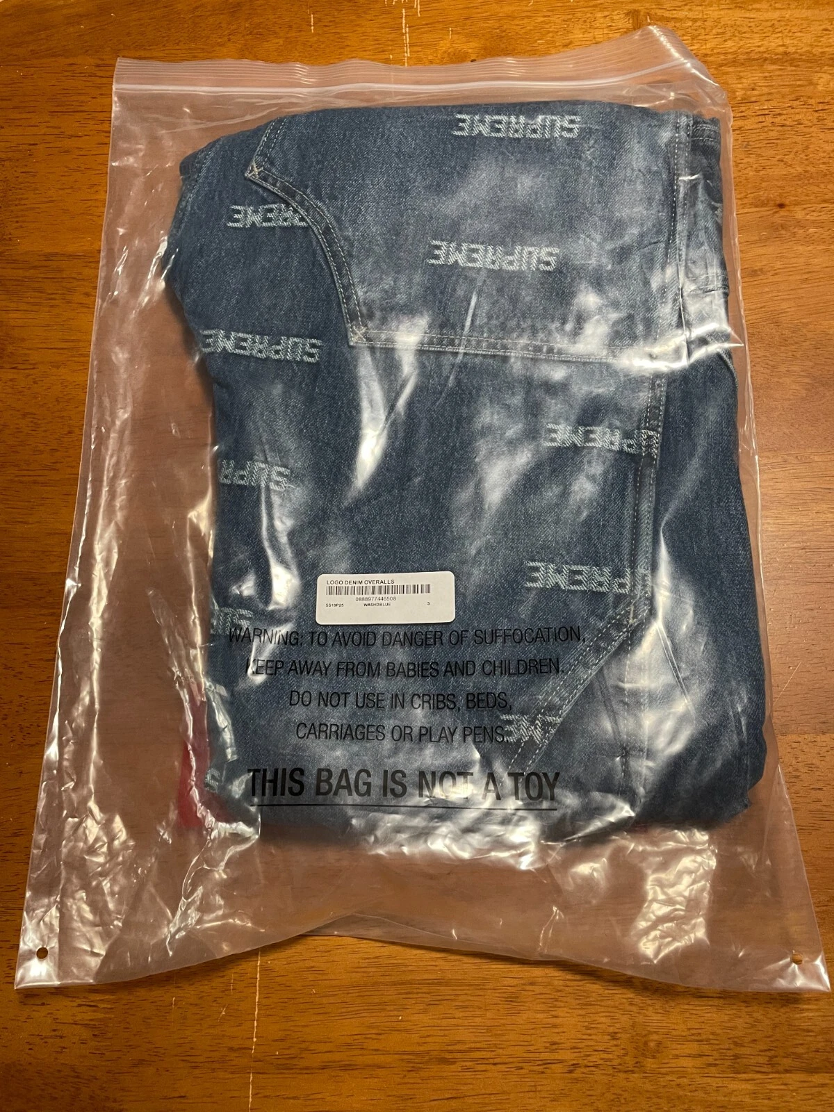 Salopette en denim logo Supreme