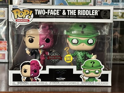 Funko Pop Figur Batman Forever The Riddler Two Face Glow In The Dark 2 Pack