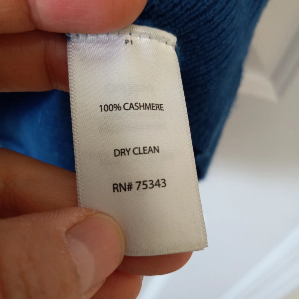 WILLI SMITH Women's Blue 2Ply Cashmere Sweater Casual Everyday Size M - Image 3 of 4