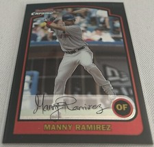 2003 Bowman Chrome Baseball Manny Ramirez Boston Red Sox base card #83