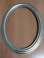 Wooden MDF Oval Frame 053MO Silver Mecca External Width 4 Height 3.5 Depth 2 cm