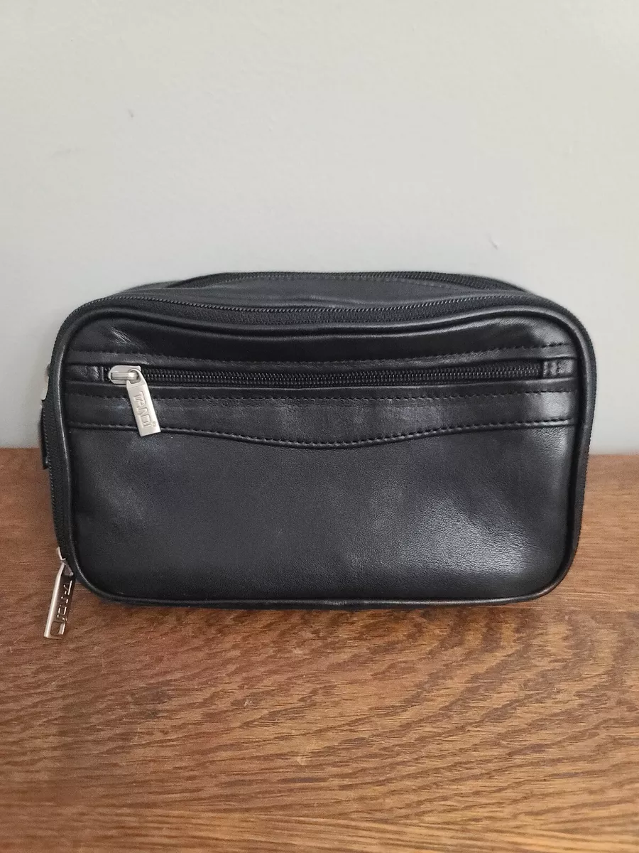 TANDI Fanny Pack Belt Bag Shoulder Wallet Black Leather Fashion Bum Bag Multiuse