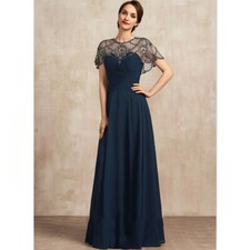 New A-line Mother of the Bride Dresses Women's Dresses Beading Pleated Sequin