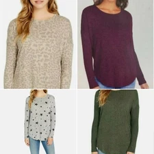 Womens Buffalo By David Bitton  Long Sleeve Top With Ribbed Sleeves Soft & Cute