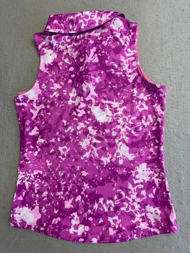 (2) New Youth Under Armour Golf Polos Med 10-12 Girls Blade Print Set MSRP $110 - Picture 4 of 5