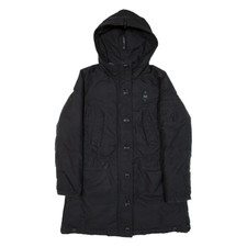 Blauer U.s.a Insulated Womens Parka Coat Black Hooded M