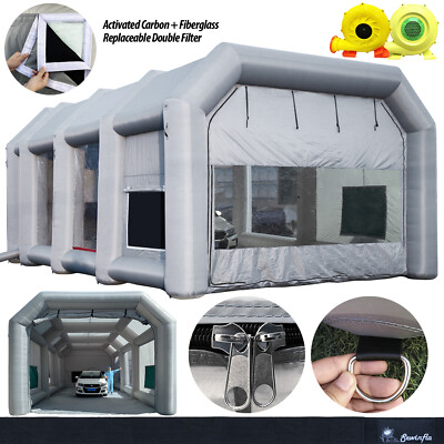 Sewinfla 39X20X13Ft Inflatable Spay Paint Booth 1100W+750W UL Blowers