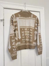 J.W. Anderson Spring 2016  Runway Men’s Mock Neck Intarsia NEWS Sweater SS16 M