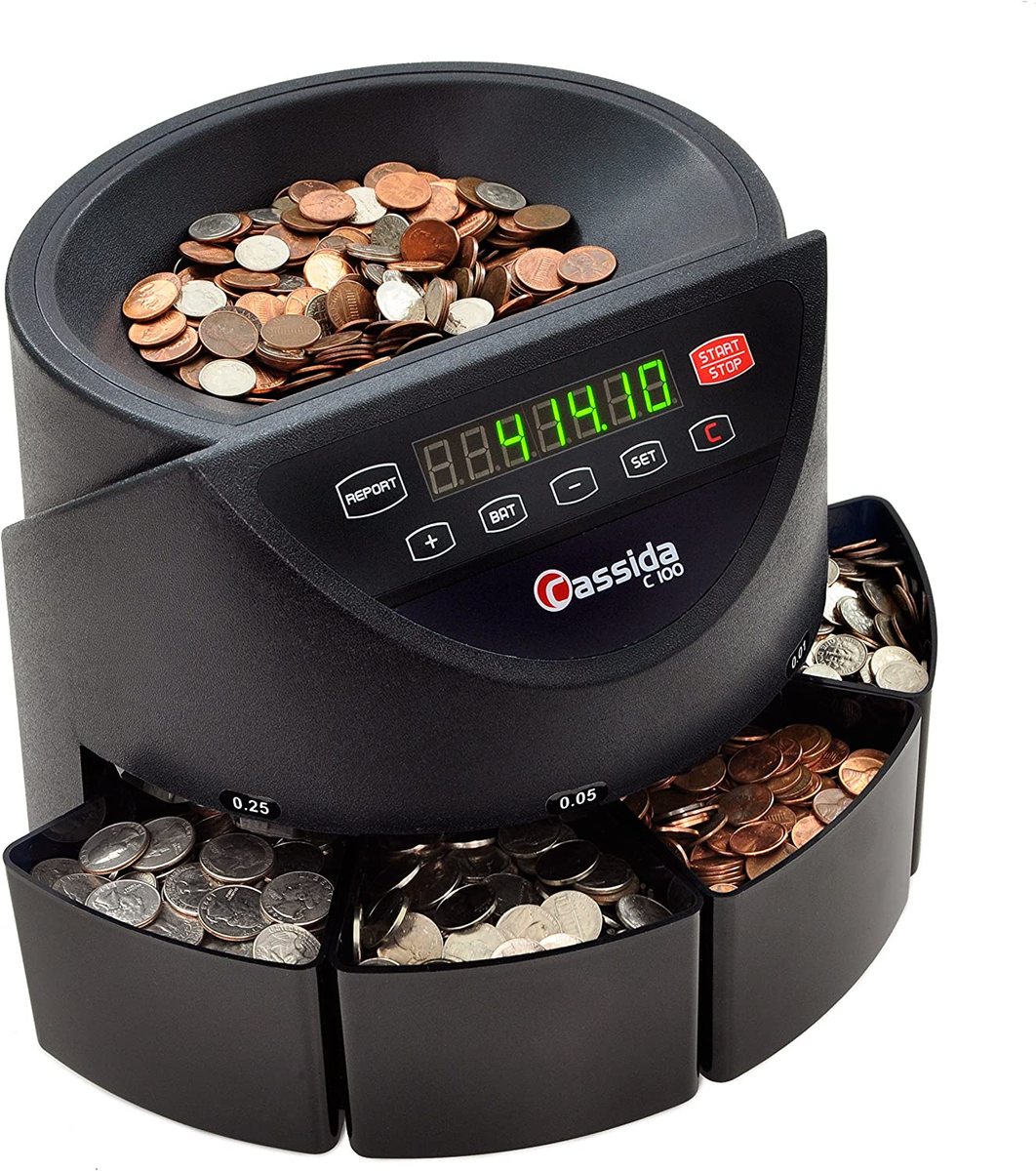 Electronic Automatic Coin Sorter Counter Separator Machine LED