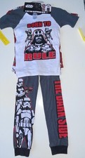 NWT Star Wars 2 Sets 4- Piece PJ Pajama Set, Boys Size 10