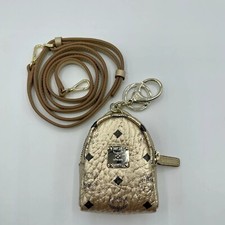  350 MCM Berlin Gold Visetos Crossbody Mini Bag Charm Key Ring MXZASVI02T1001