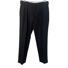 Vintage 90s Polo by Ralph Lauren Wool Blend Pleated Dress Pants Men 34x34 Gray