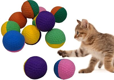 Foam Rubber Balls Cat Toys Sponge Ball Toys Pack of 12
