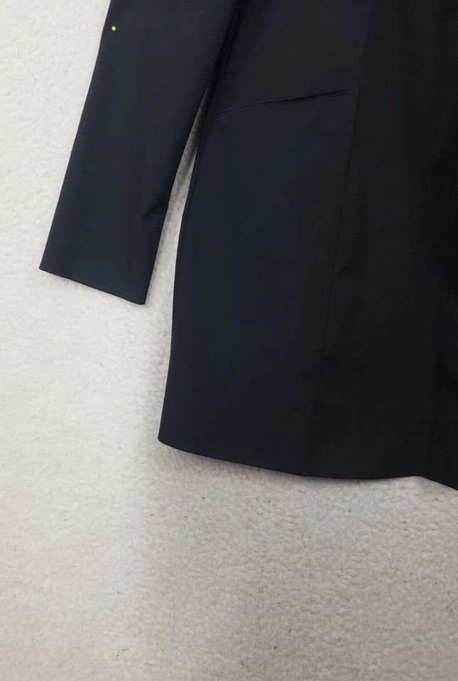 Chaqueta Cameloen Mujer Pequeña Negra Poliéster B Manga Larga Con Capucha Abrigo Largo Guisante Foto 4 de 4