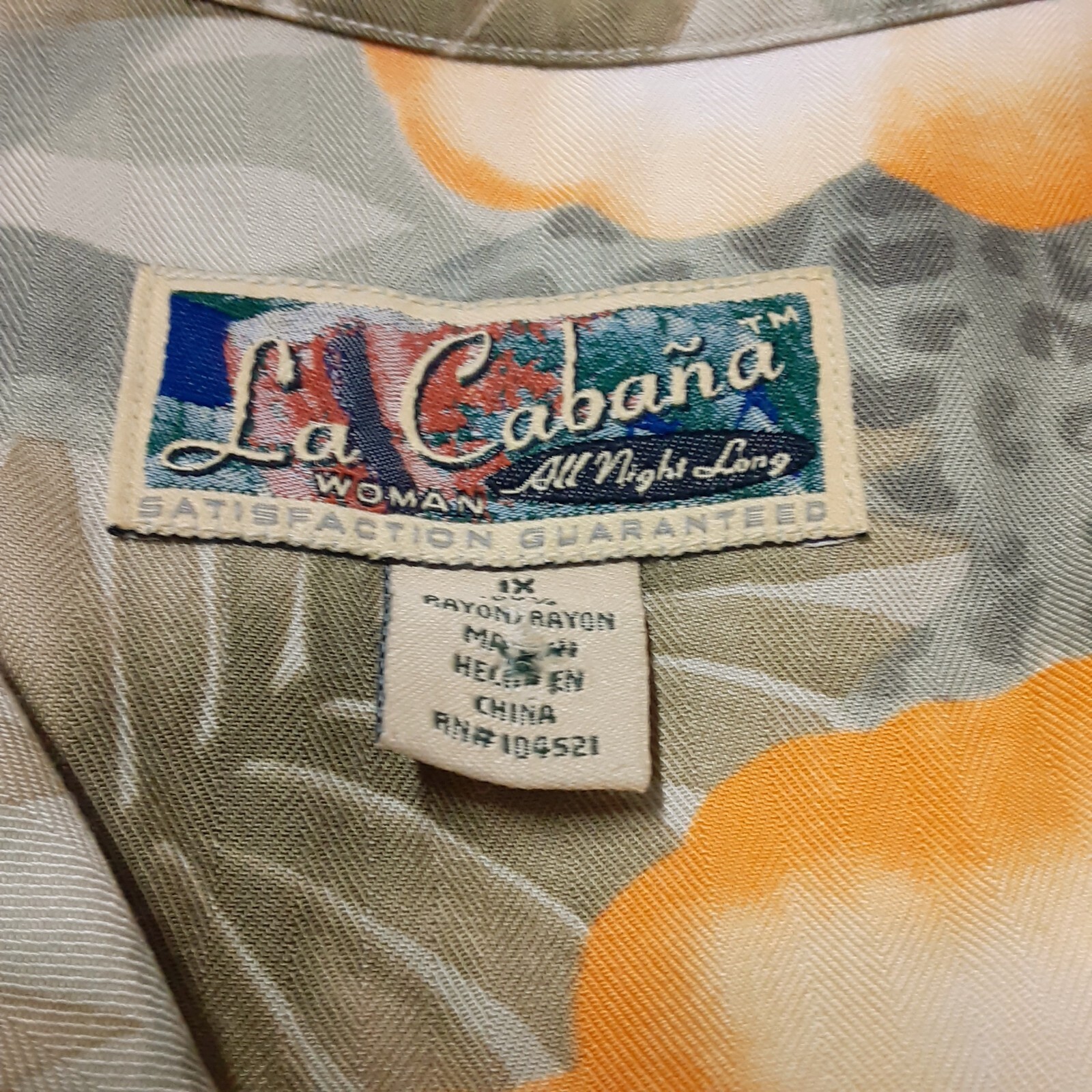 La Cabana Women Tropical Top Blouse Shirt Size 1X… - image 5