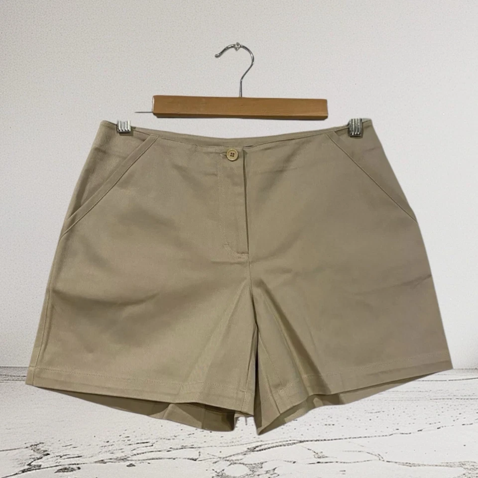 Pantalones Cortos Boston Proper Para Mujer Frente Plano 5” Talla 4 Algodón Elastizado Clásico Chic Foto 2 de 4