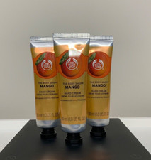 The Body Shop Mango Hand Cream w Mango Seed Oil 1 Fl Oz/30 mL - 3 Tube Set, New