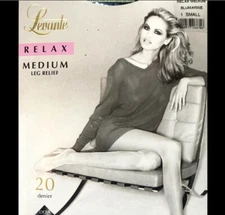 DARK BLUE Levante satin matte stockings, Sz Small, 20 Denier