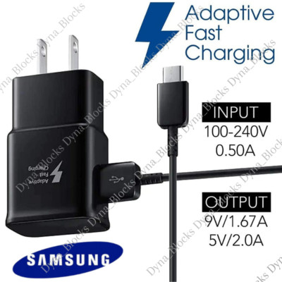 Adapter Fast Charger Type C With Phone Charging Cable For Samsung Galaxy Android